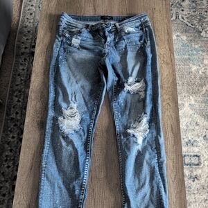 Judy Blue Distressed Light Blue Boyfriend Jeans